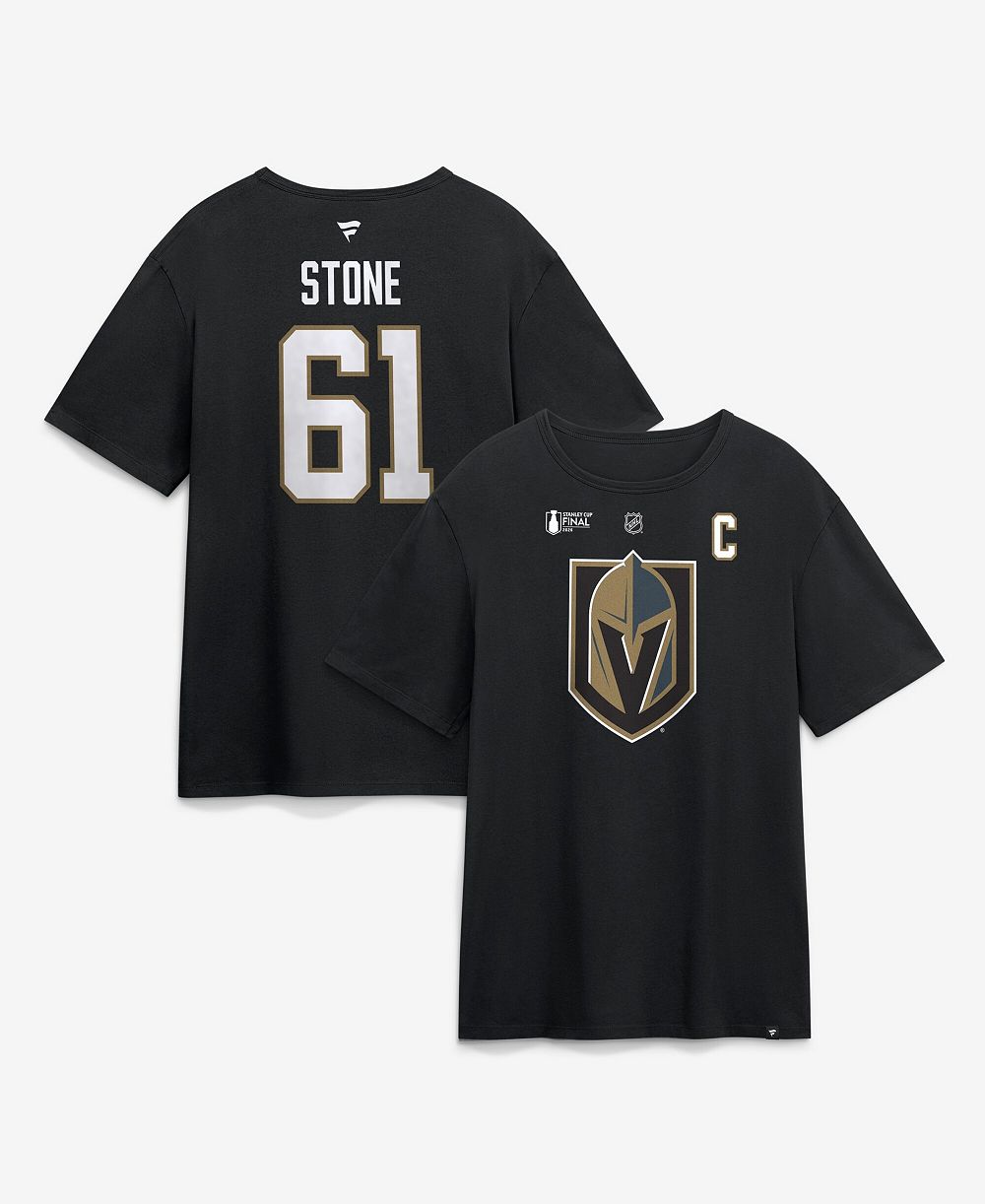 Мужская футболка Fanatics Mark Stone Black Vegas Golden Knights 2026 Stanley Cup Final Name & Number