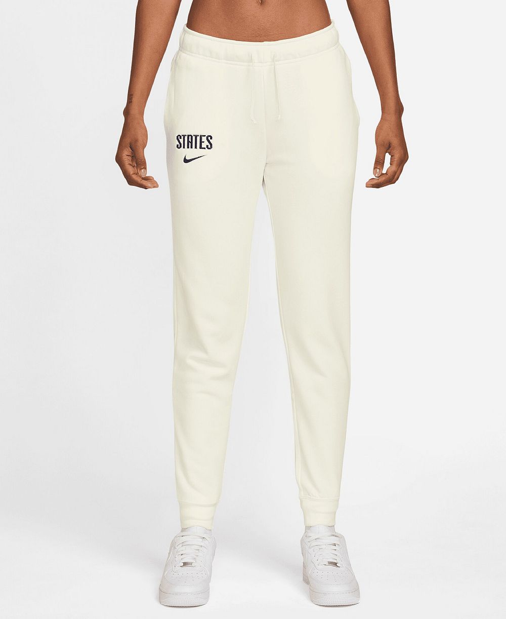 Nike Женские белые брюки USMNT Club Fleece Mid-Rise