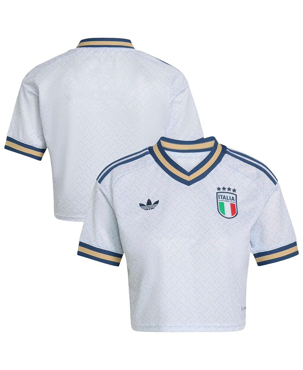 Женская джерси Adidas Light Blue Italy National Team 2026 Away Replica Cropped