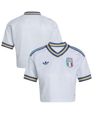 Adidas Women's Light Blue Italy National Team 2026 Away Replica Cropped Jersey