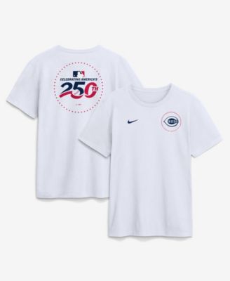 Nike Men's White Cincinnati Reds Celebrating America's 250th Logo T-Shirt