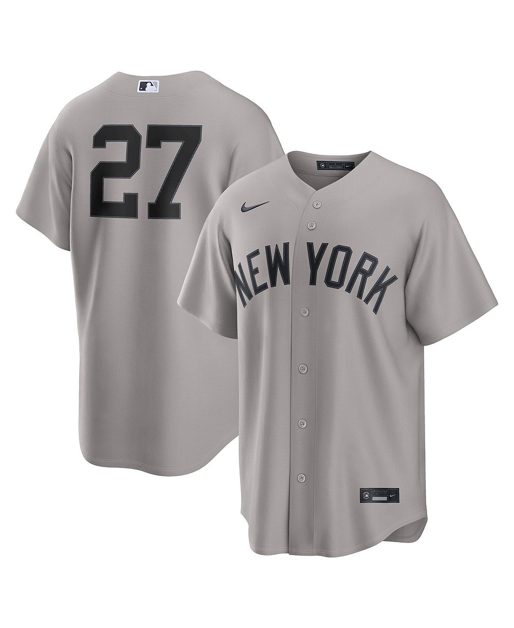 Мужская джерси Nike Giancarlo Stanton Gray New York Yankees Road Replica