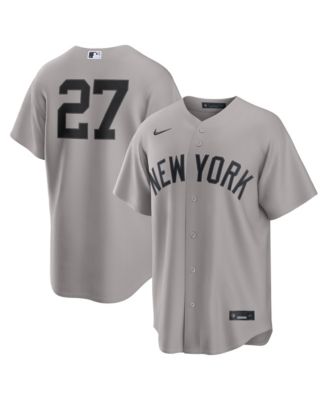 Мужская джерси Nike Giancarlo Stanton Gray New York Yankees Road Replica
