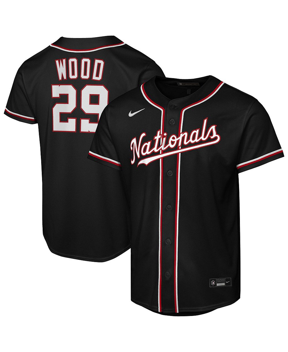 Nike Детская джерси Washington Nationals James Wood Black Fashion Replica Player