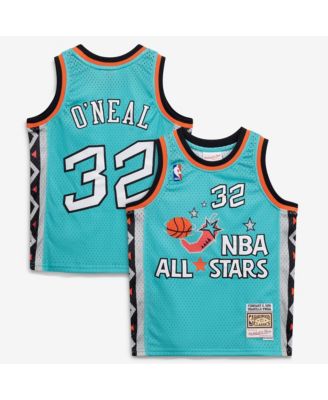 Детская джерси Mitchell & Ness Shaquille O'Neal Teal 1996 NBA All-Star Game Hardwood Classics Swingman