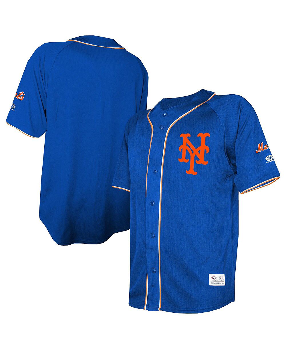 Мужская джерси Stitches Royal New York Mets Team Color Full-Button Fashion