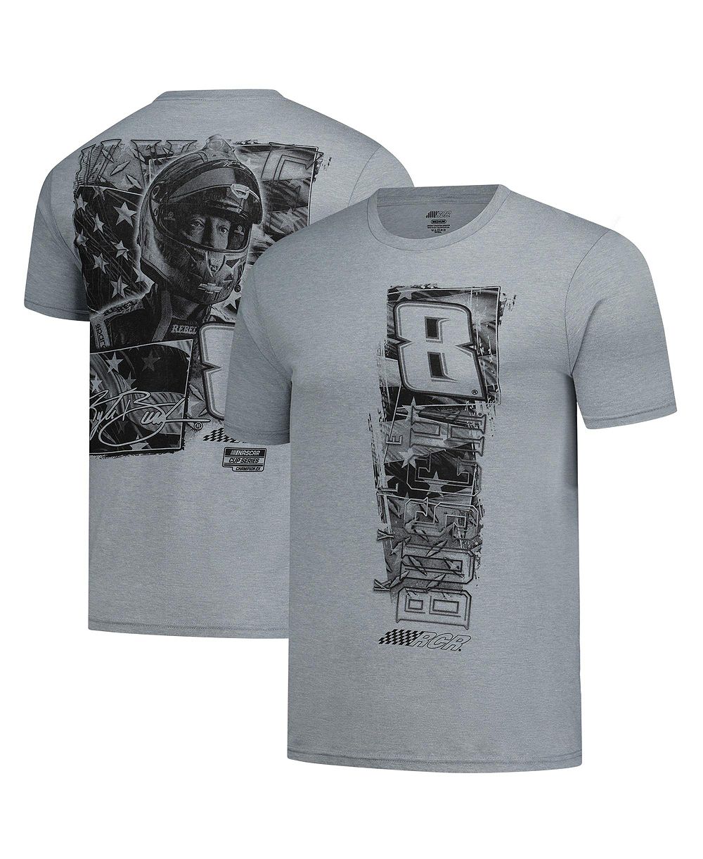 Мужская футболка Classic Ink Heather Gray Kyle Busch Flag 2-Sport Tri-Blend