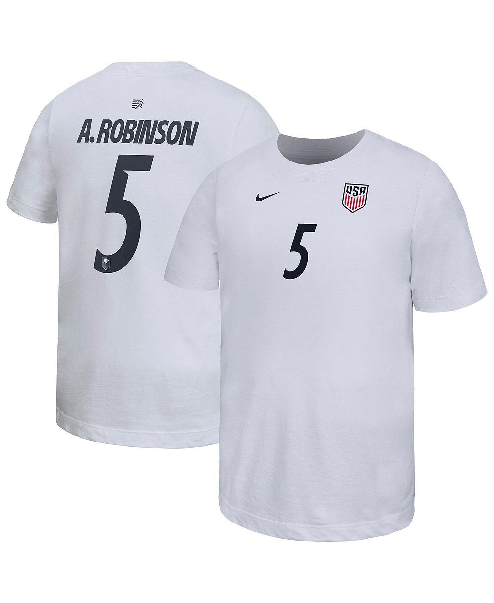 Nike Футболка Antonee Robinson White USMNT Home Player Name & Number для мальчиков и девочек