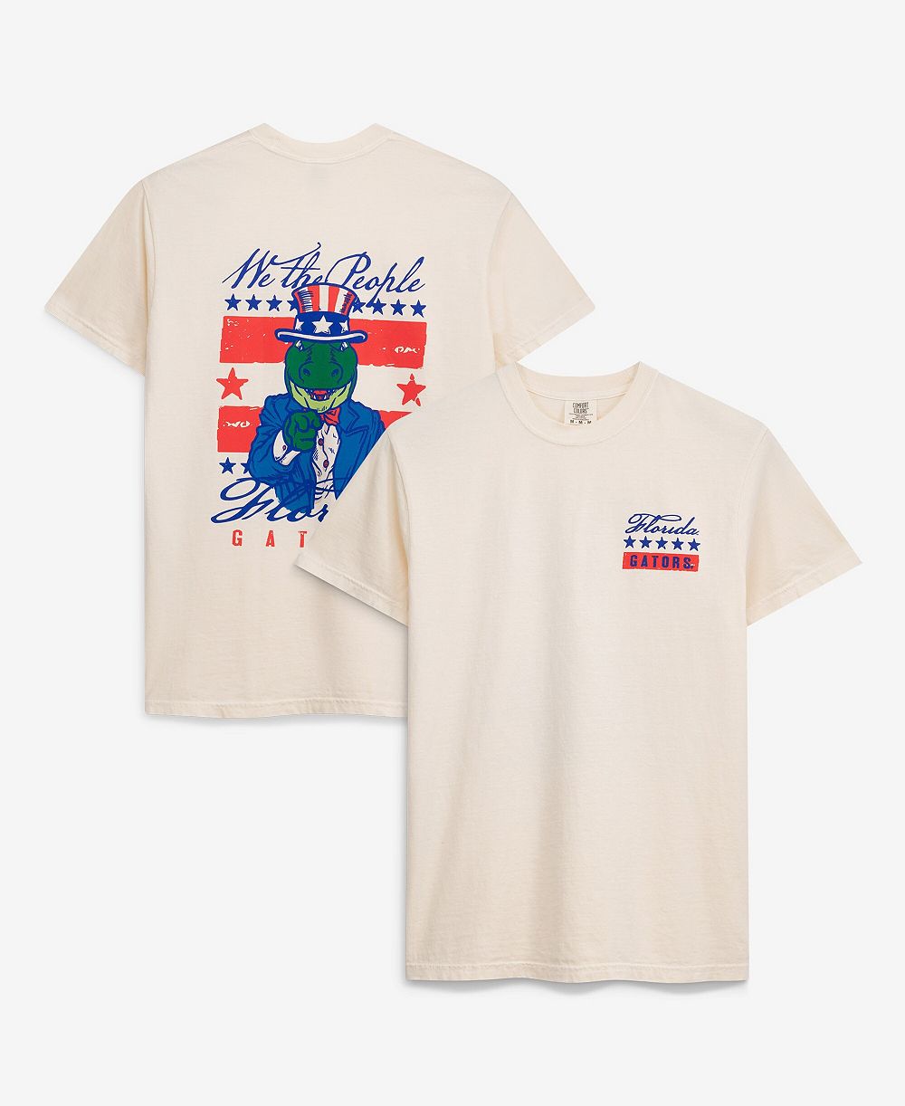 Мужская футболка Image One Cream Florida Gators Uncle Sam Mascot