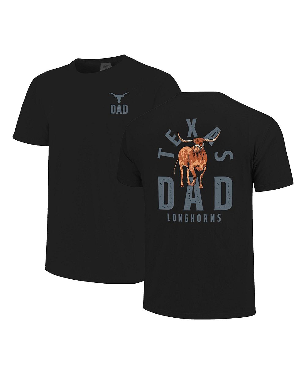 Мужская футболка Image One Black Texas Longhorns Father's Day Mascot Overlay
