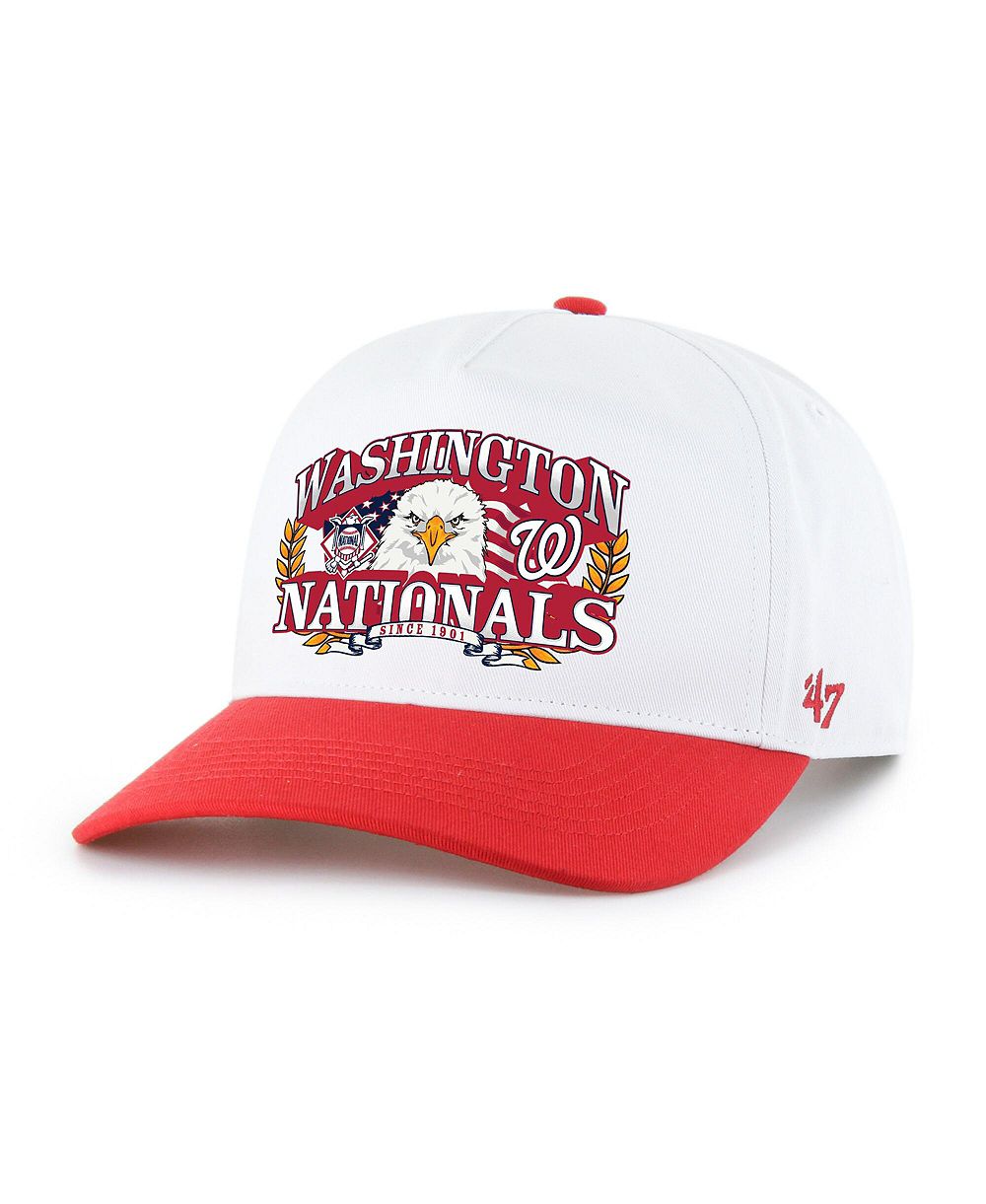 Мужская регулируемая кепка '47 Brand Washington Nationals Americana Eagle Hitch White/Red
