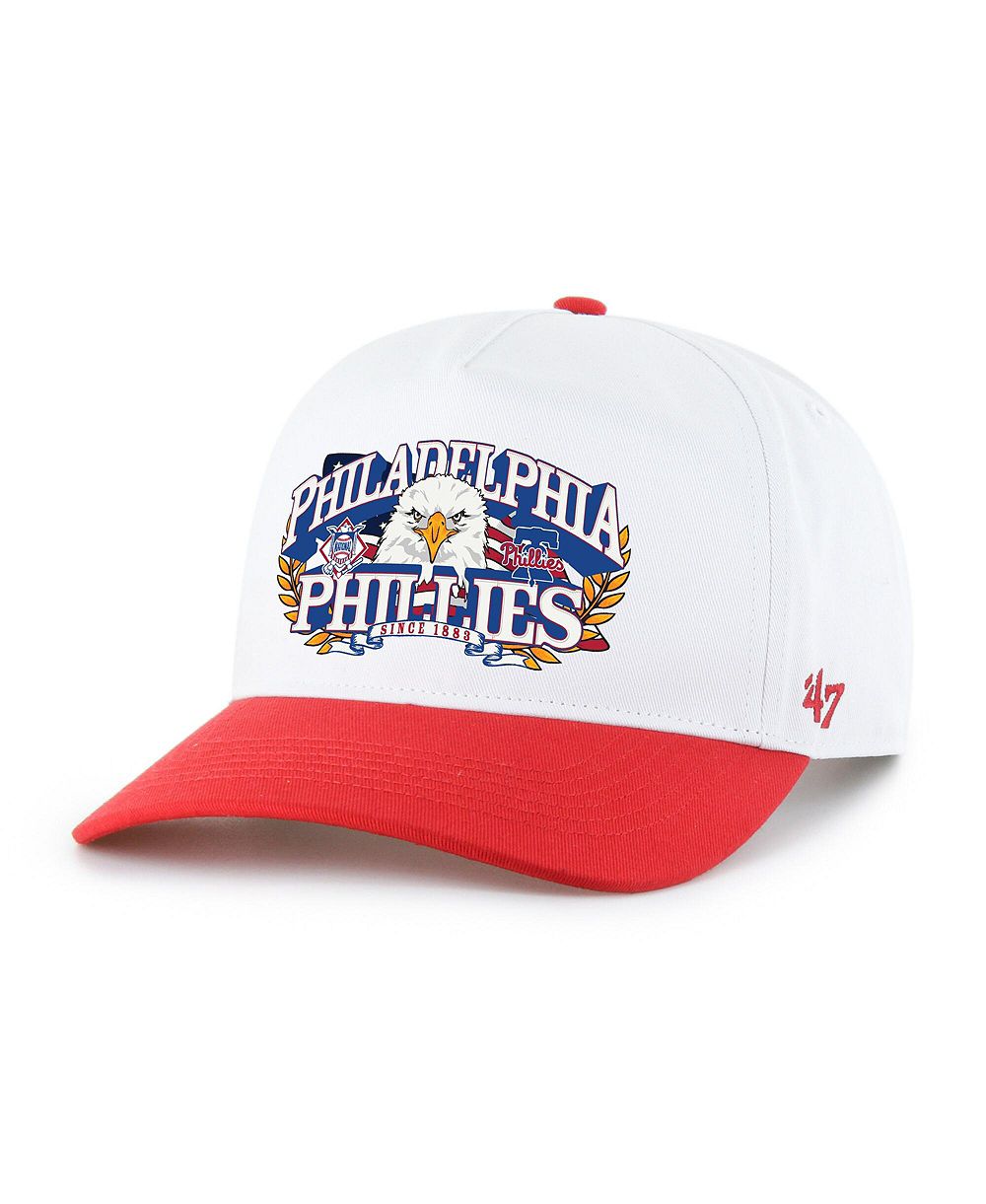 Мужская кепка '47 Brand White, Red Philadelphia Phillies Americana Eagle Hitch Adjustable