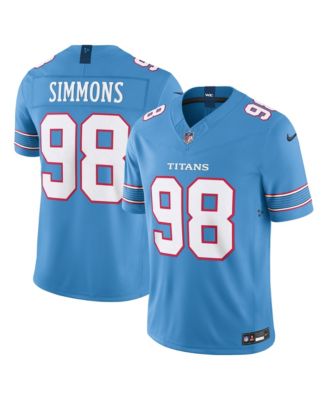 Мужская джерси Nike Jeffery Simmons Tennessee Titans Vapor F.U.S.E. Limited, светло-голубая