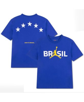 Детская футболка Jordan Royal Brazil National Team 5-Star Logo