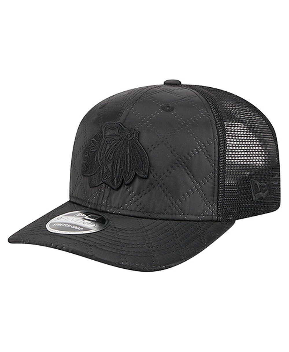 New Era Мужская регулируемая кепка-тракер 9SEVENTY Black Chicago Blackhawks Quilted