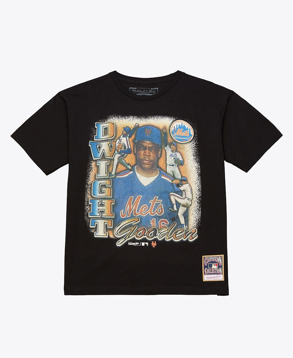 Мужская футболка Mitchell & Ness Dwight Gooden Black New York Mets Icon Legendary
