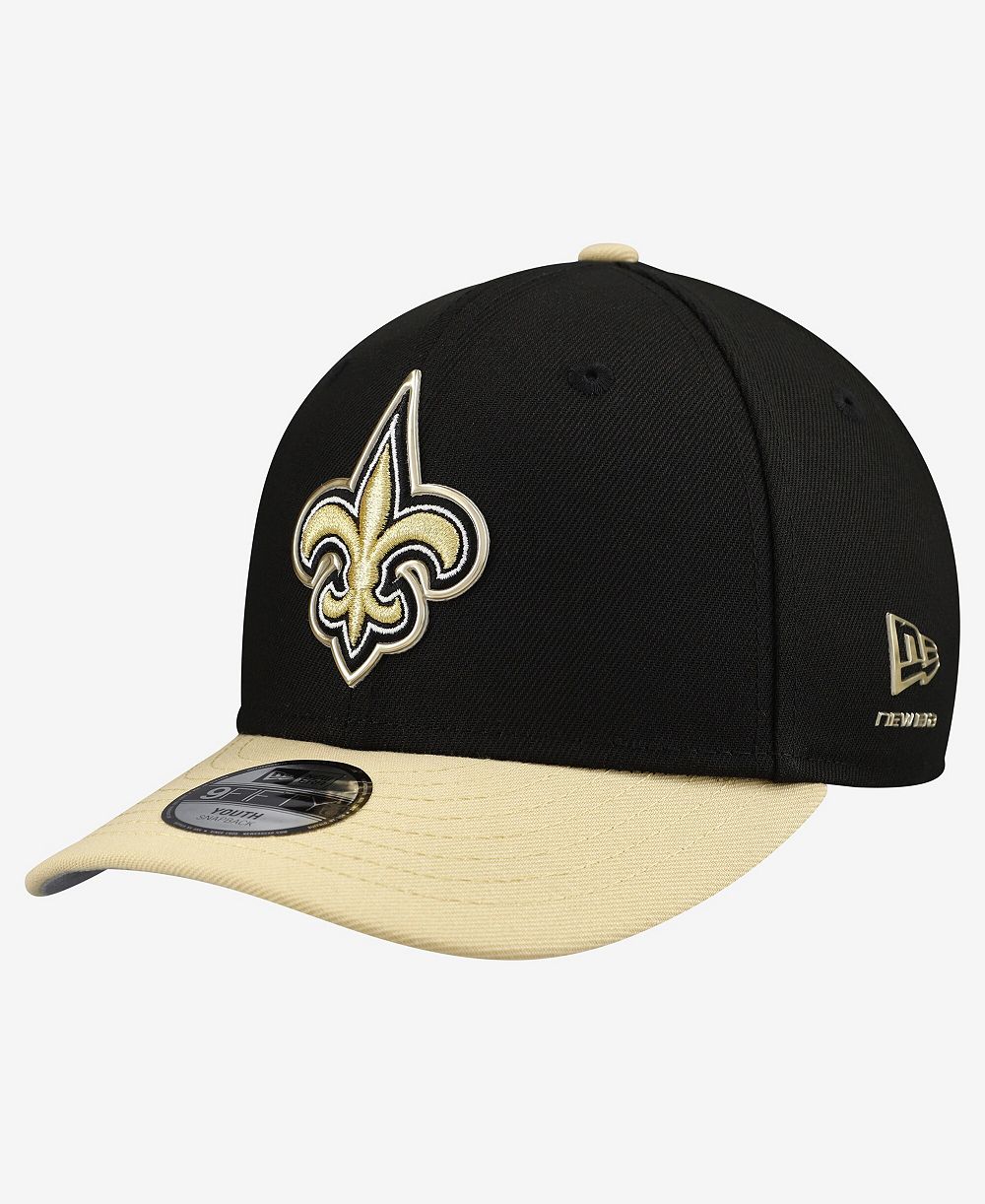 Кепка New Era 9FIFTY Snapback для мальчиков и девочек, черная с золотом, New Orleans Saints 2026 NFL Draft