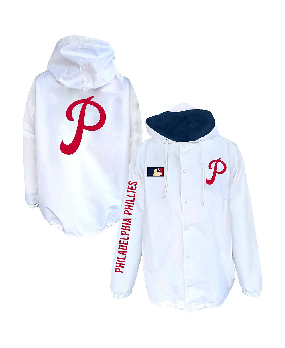 Мужская куртка Mitchell & Ness White Philadelphia Phillies Big & Tall Full-Snap Hooded