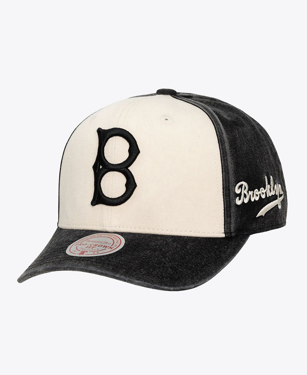 Мужская и женская регулируемая кепка Mitchell & Ness Brooklyn Dodgers Snow Block Pro Crown