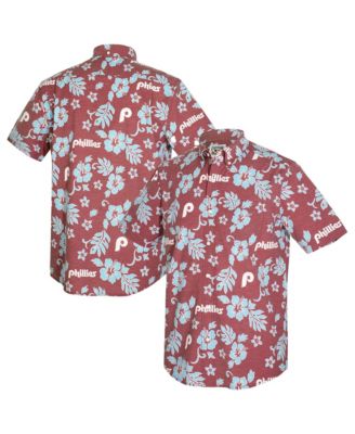 Мужская рубашка Reyn Spooner Maroon Philadelphia Phillies Cooperstown Kekai Performance Button-Down Tri-Blend