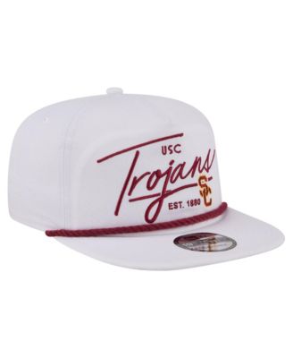 Мужская кепка New Era White USC Trojans Team Rope 19TWENTY регулируемая