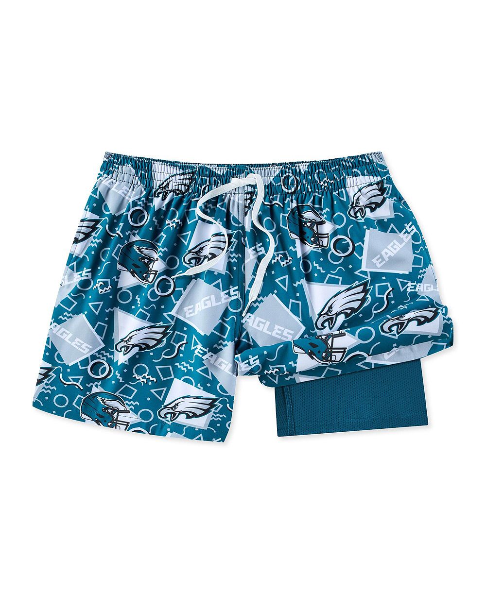 Chubbies Men's Midnight Green Philadelphia Eagles Game Day Fit Classic Lined Swim Trunks