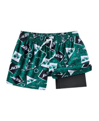 Мужские плавательные шорты Chubbies Green New York Jets Game Day Fit Classic Lined Swim Trunks