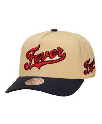 Mitchell & Ness Men's and Women's Khaki/Navy Indiana Fever Pro Pinch Snapback Hat