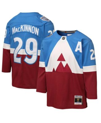Детская джерси Mitchell & Ness Nathan MacKinnon Blue/Burgundy Colorado Avalanche 2020 Stadium Series Power Play