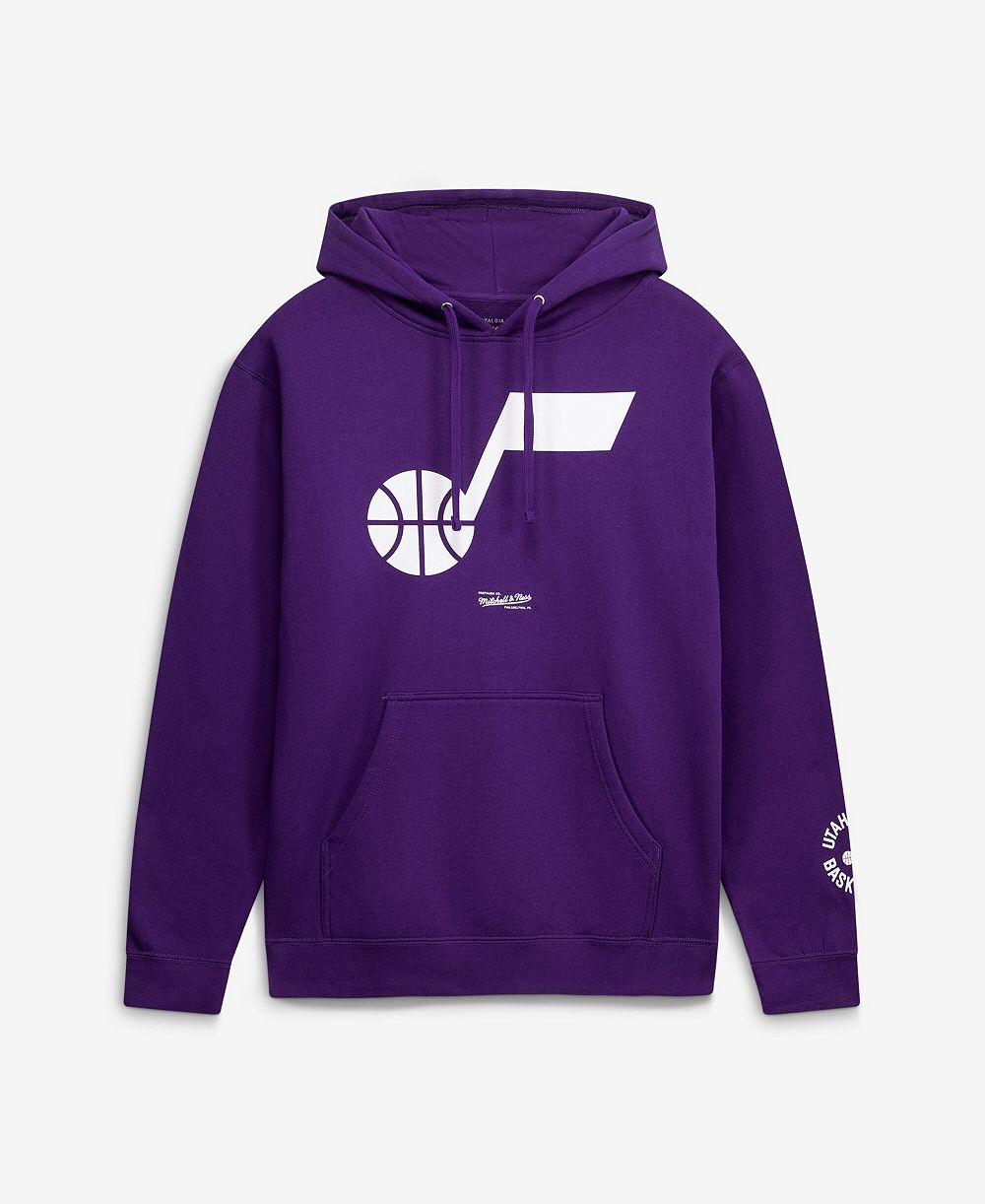 Мужское худи Mitchell & Ness Purple Utah Jazz Fleece