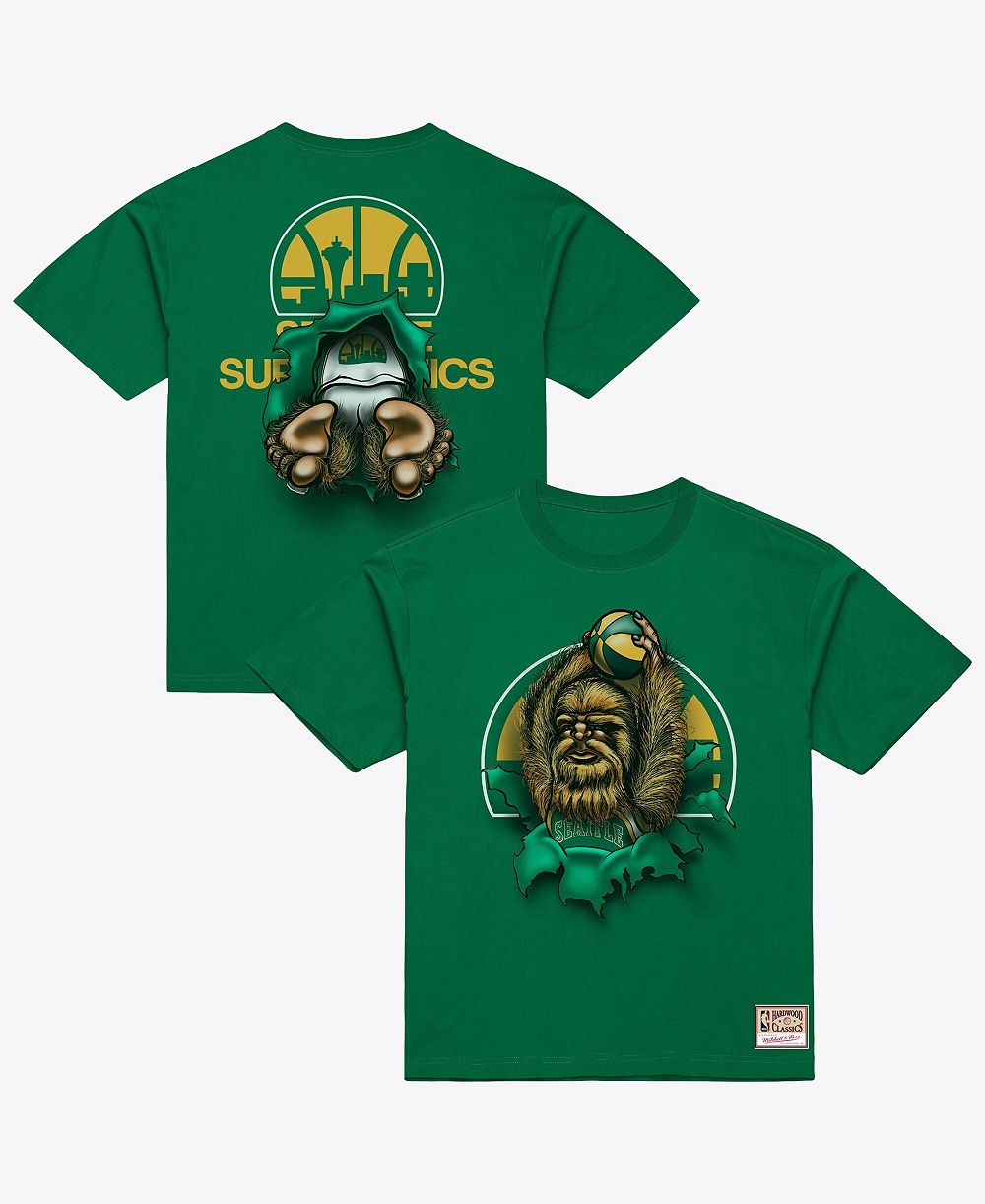Mitchell & Ness Мужская зеленая футболка Seattle Supersonics Breakthrough