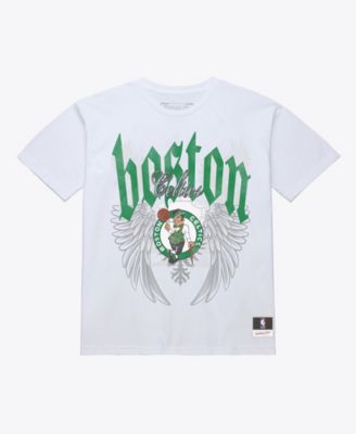 Мужская белая футболка Mitchell & Ness Boston Celtics Old English Classic