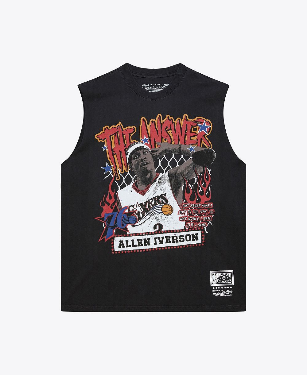 Мужская майка Mitchell & Ness Allen Iverson Black Philadelphia 76ers Best in Class