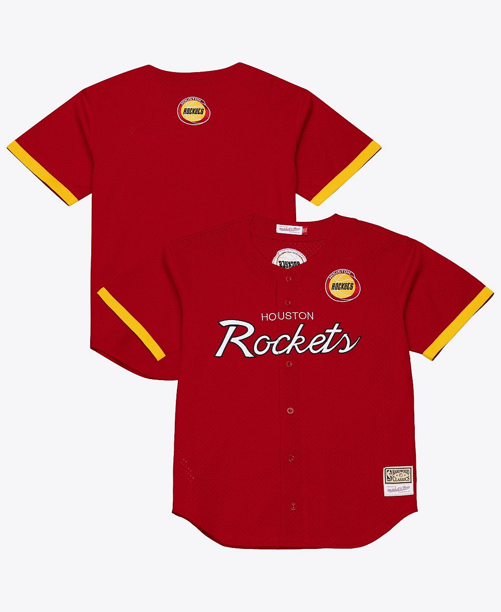 Mitchell & Ness Мужская джерси Houston Rockets Hardwood Classics сетчатая с полной застежкой