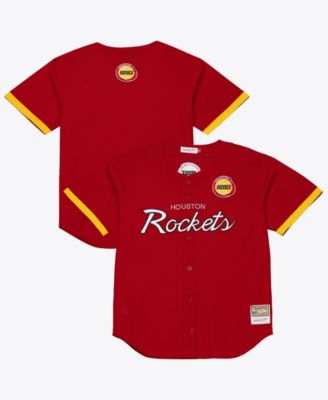 Mitchell & Ness Мужская джерси Houston Rockets Hardwood Classics сетчатая с полной застежкой