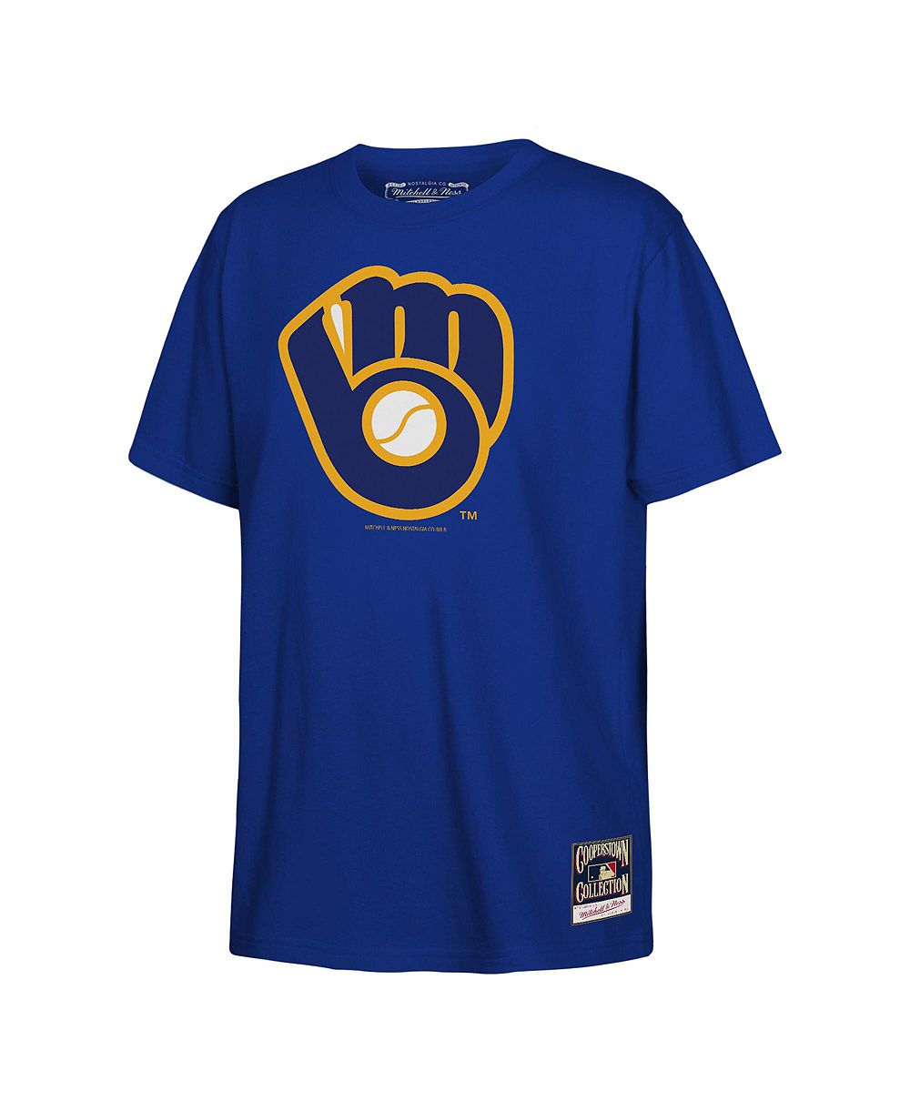 Детская футболка Mitchell & Ness Royal Milwaukee Brewers Retro Logo