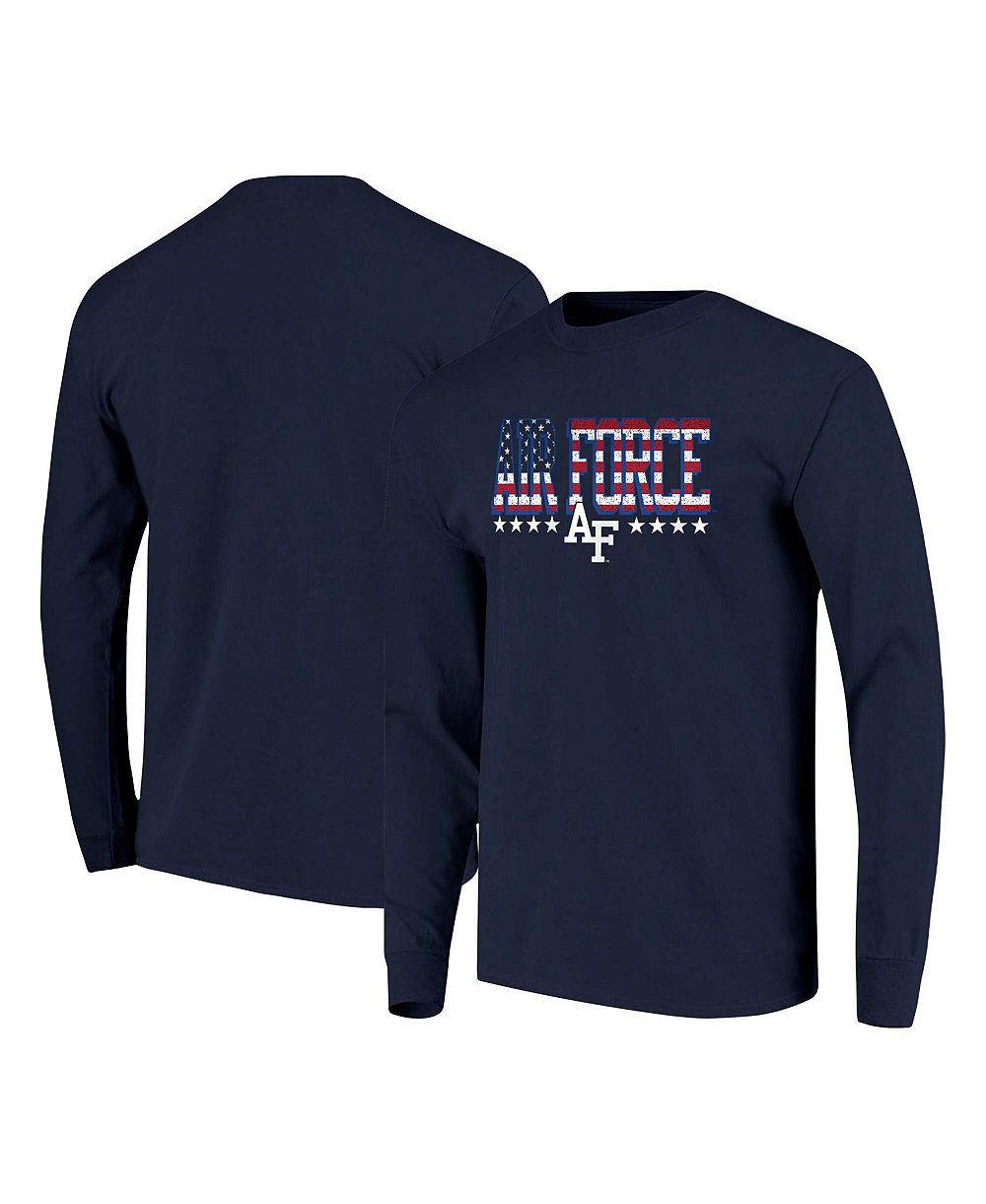 Мужская футболка Image One Navy Air Force Falcons Tall Type Flag Long Sleeve