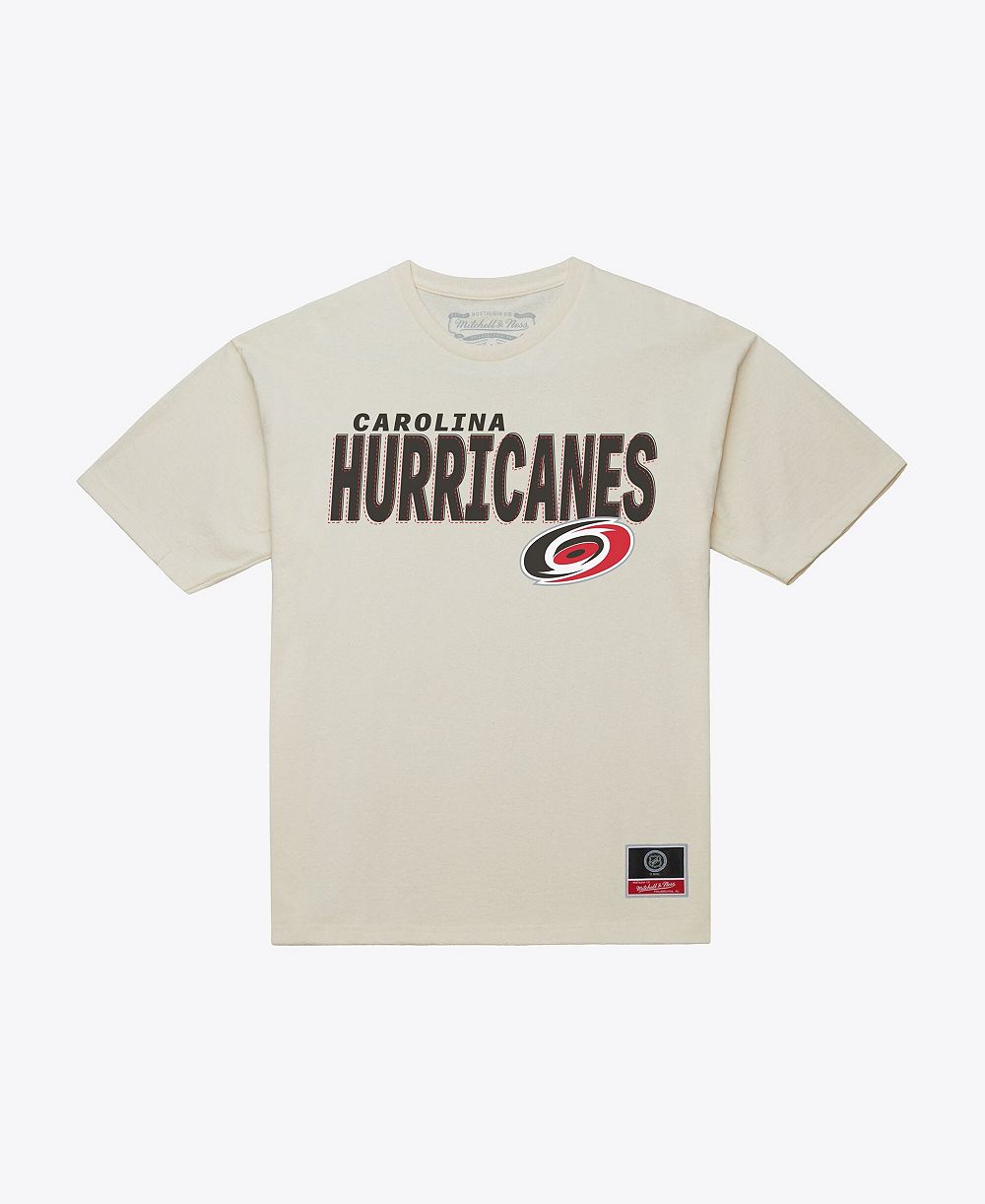 Mitchell & Ness Мужская футболка Core Plus Carolina Hurricanes, кремовый цвет