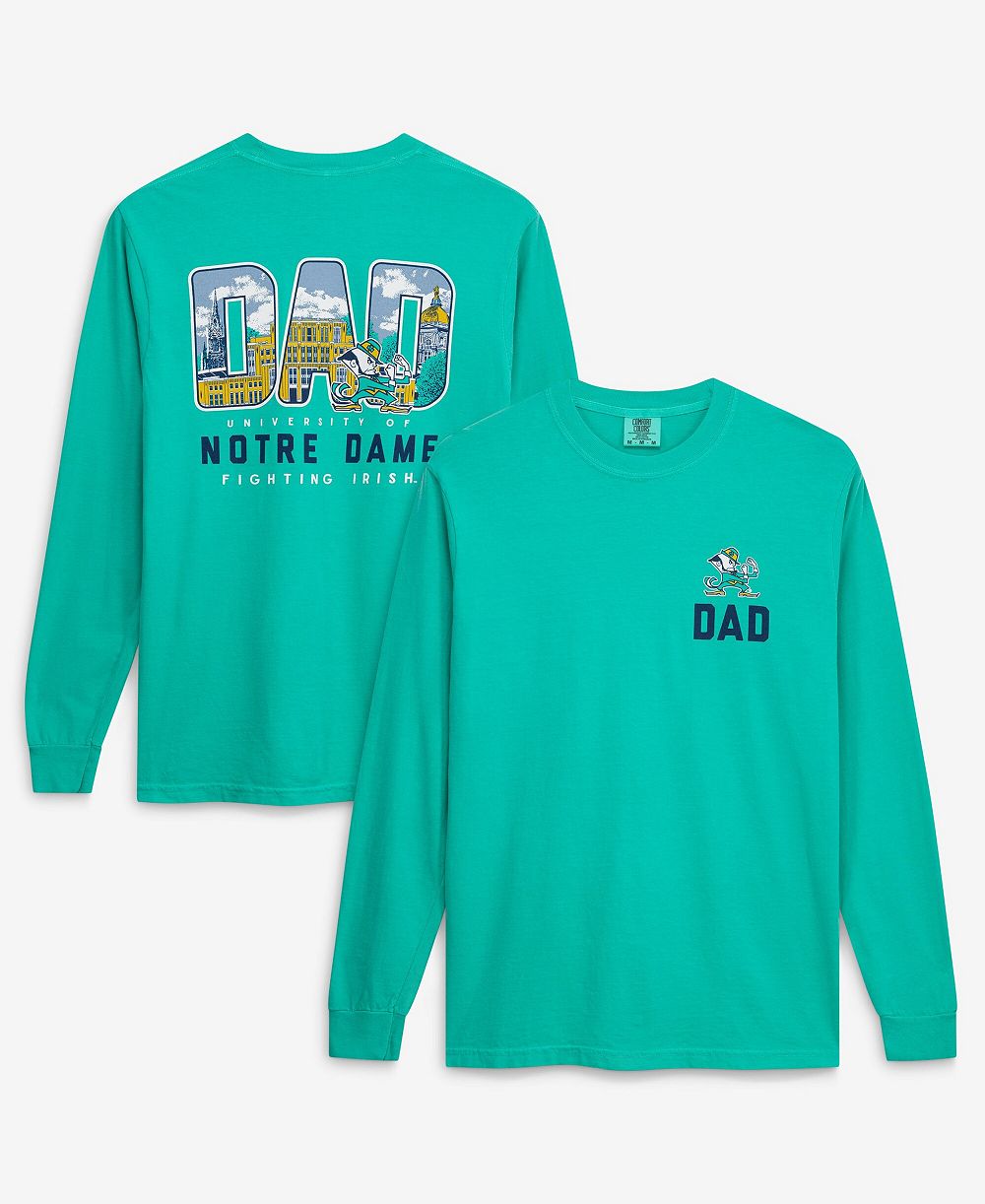 Мужская футболка Image One Green Notre Dame Fighting Irish Long Sleeve