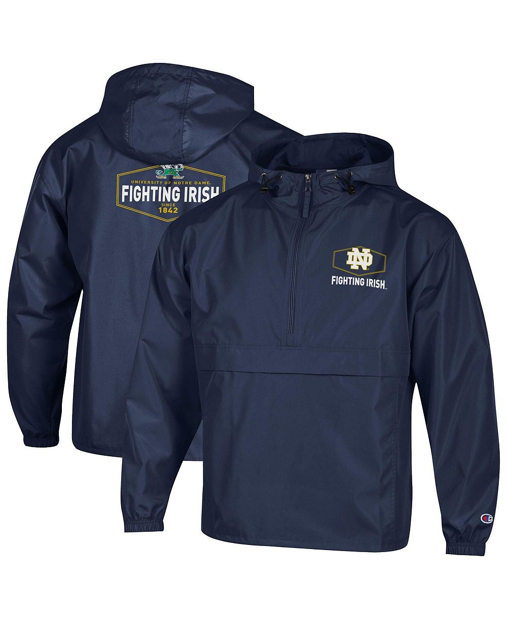 Champion Мужская куртка Notre Dame Fighting Irish Delay Packable Half-Zip Navy
