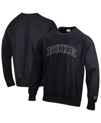 Champion Men's Black Duke Blue Devils Reverse Weave Crewneck Sweatshirt