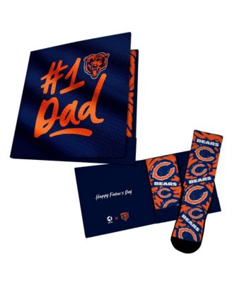 Rock Em Socks Men's and Women's Navy Chicago Bears #1 Dad Gift Card Socks