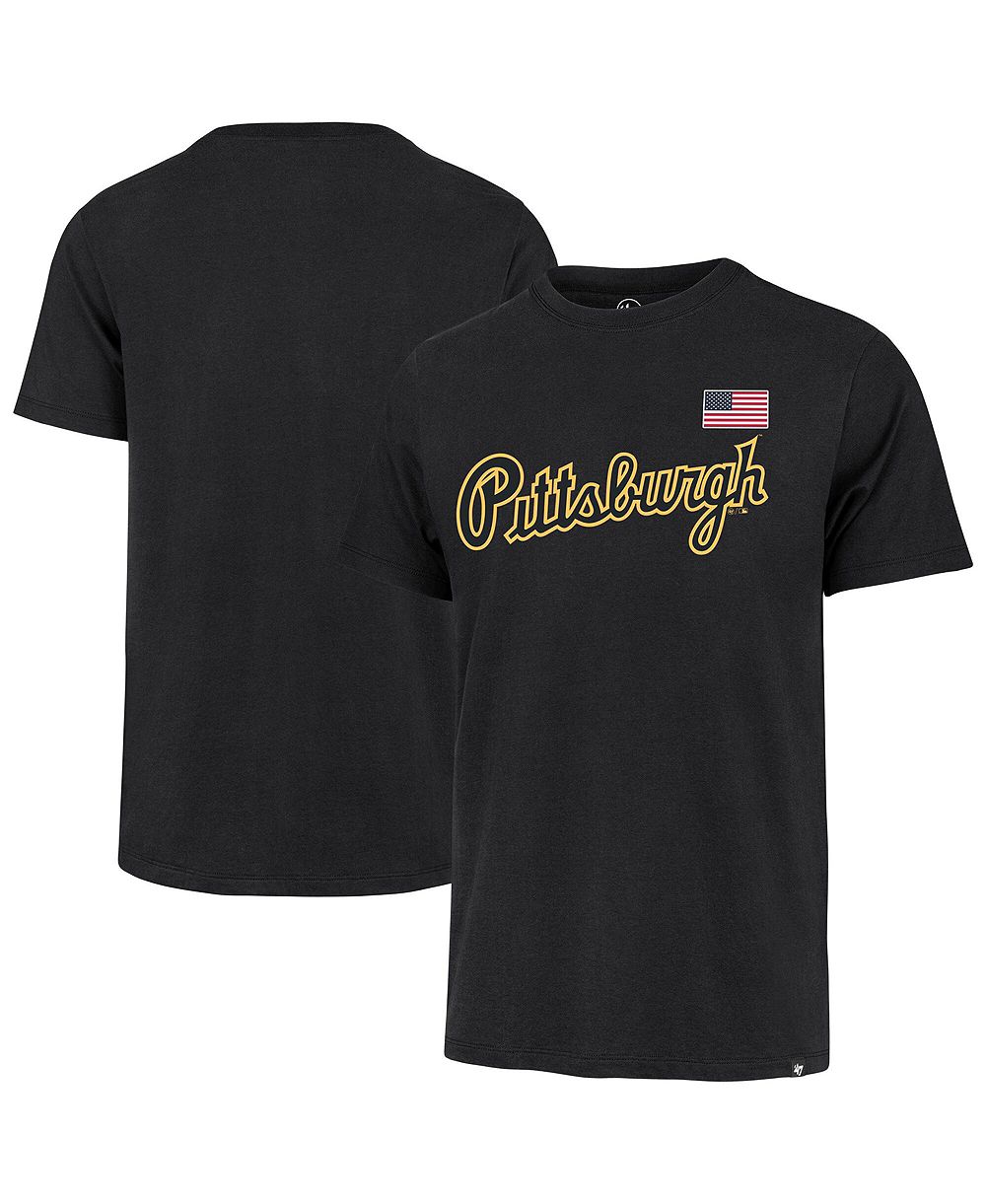 '47 Brand Мужская Black Pittsburgh Pirates Heritage U.S. Flag T-Shirt