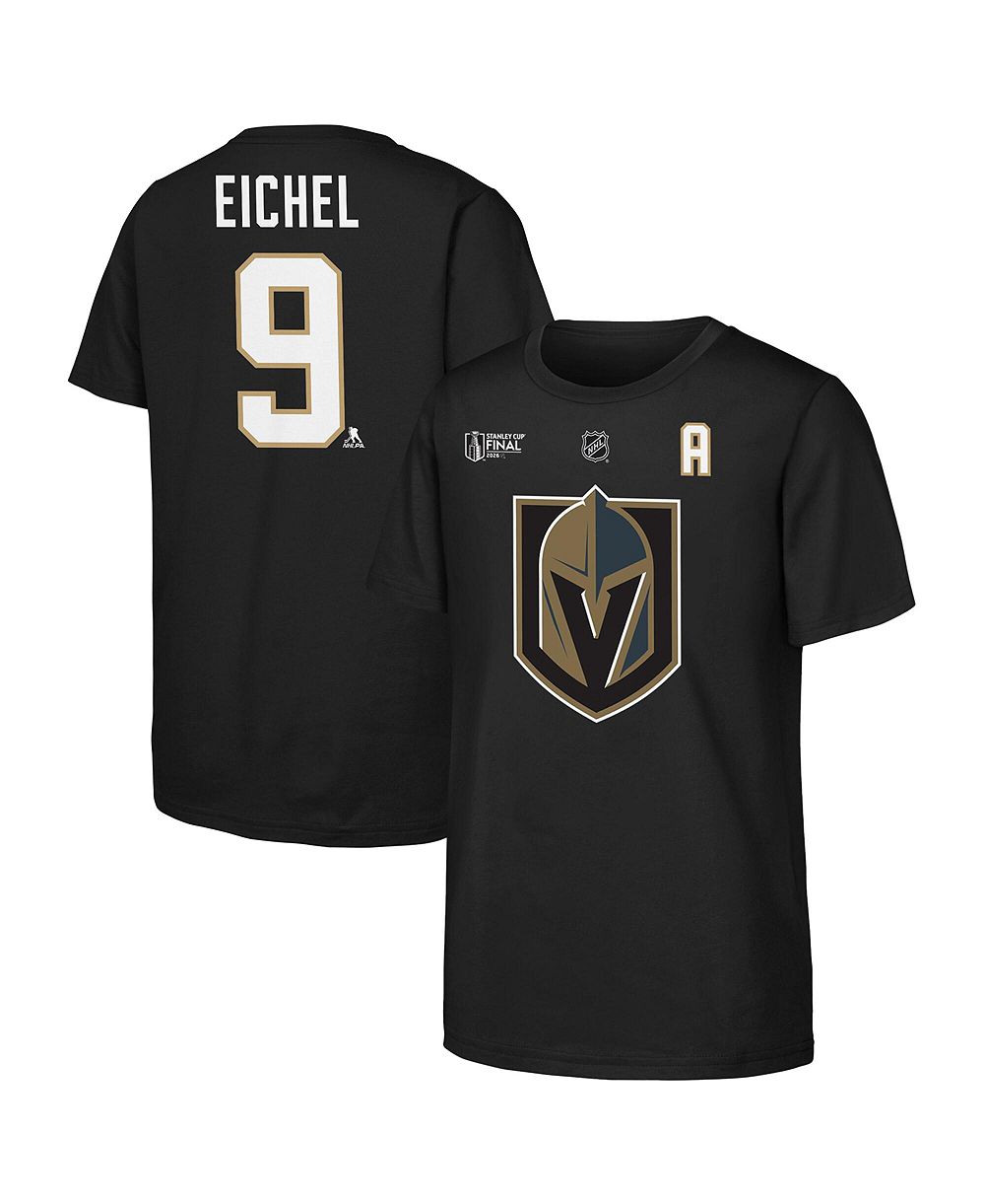 Детская футболка Outerstuff Jack Eichel Black Vegas Golden Knights 2026 Stanley Cup Final Name & Number