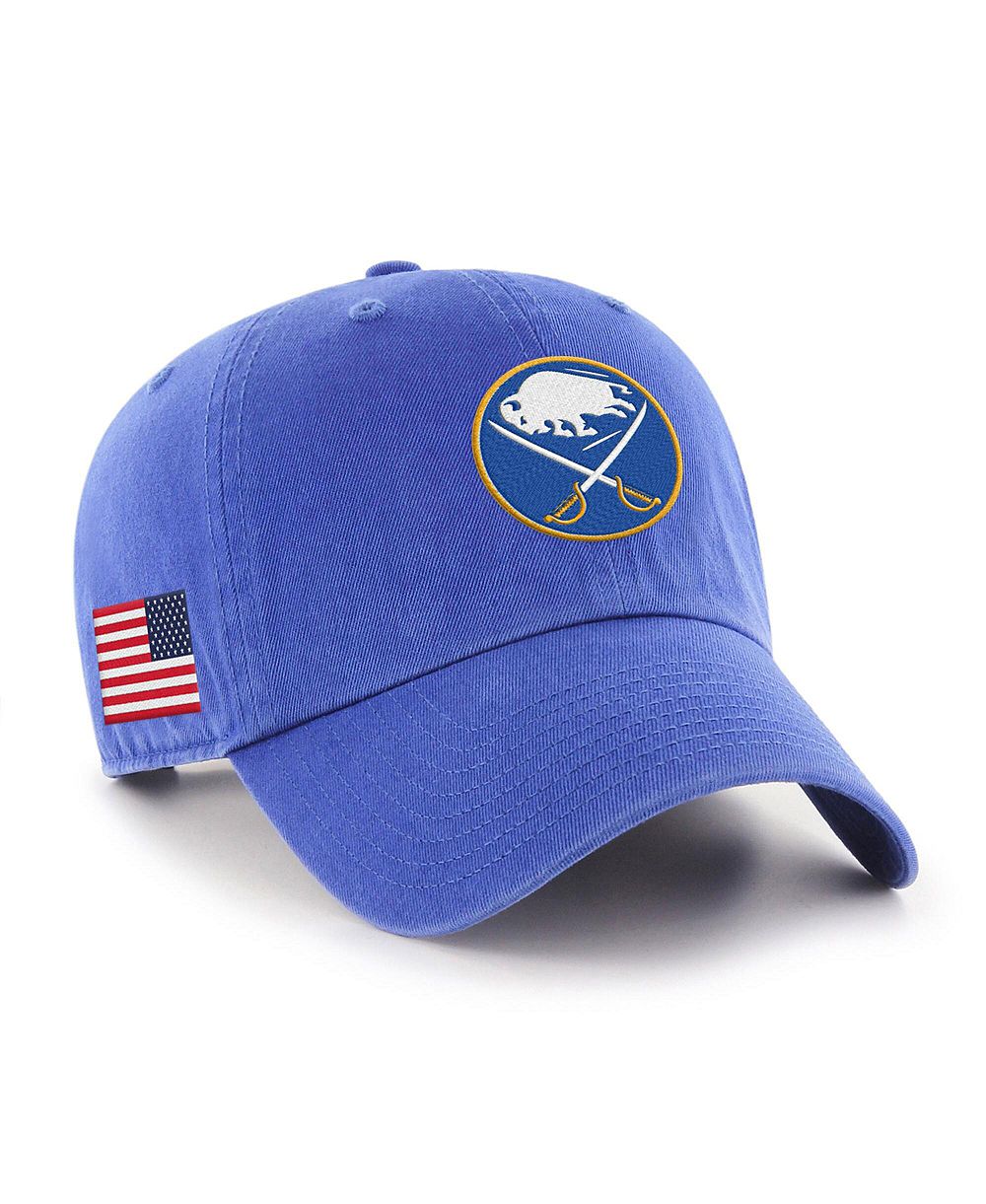 Мужская и женская регулируемая кепка '47 Brand Royal Buffalo Sabres Heritage Flag Clean Up Tecn