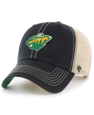 Мужская кепка '47 Brand Black/Natural Minnesota Wild Trawler Alternate Clean Up Trucker Adjustable