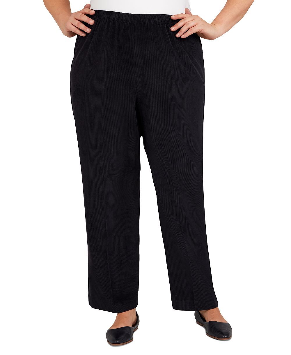 Женские брюки Alfred Dunner Plus Size из вельвета на эластичном поясе