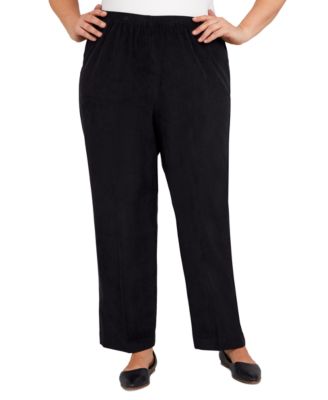 Женские брюки Alfred Dunner Plus Size из вельвета на эластичном поясе