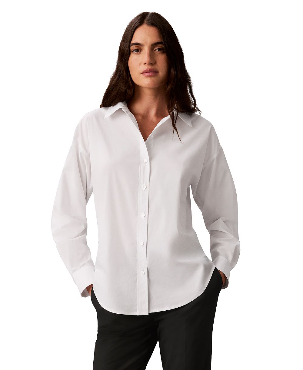 Calvin Klein Petite Easy Care Long-Sleeve Shirt