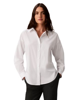 Calvin Klein Petite Easy Care Long-Sleeve Shirt